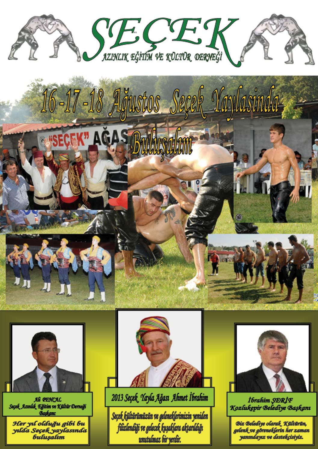 2013 SEÇEK ETKİNLİKLERİ 16-18 AĞUSTOS TARİHLERİNDE YAPILACAK